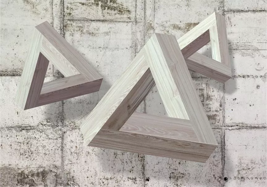 DecoNest Fototapeta - Szare trio - 150X105