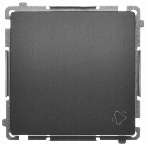 Simon Basic Przycisk dzwonek (moduł) 10AX, 250V, szybkozłącza, czarny BMD1.01/49