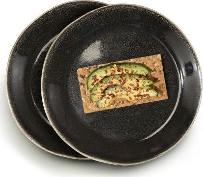 Sagaform Zestaw talerzy Sagaform Winter, 2 szt., szare, ceramika, śred. 22 cm