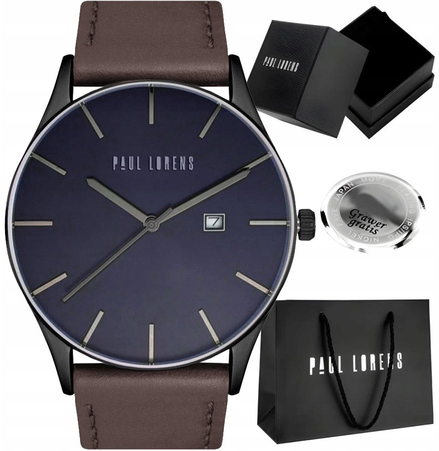 Zegarek męski Paul Lorens LONGIO-3B1 Z GRAWEREM