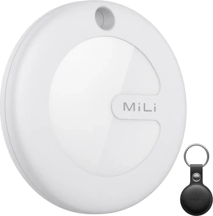 MiLi Lokalizator GPS biały + czarne etui w formie breloka MiTag