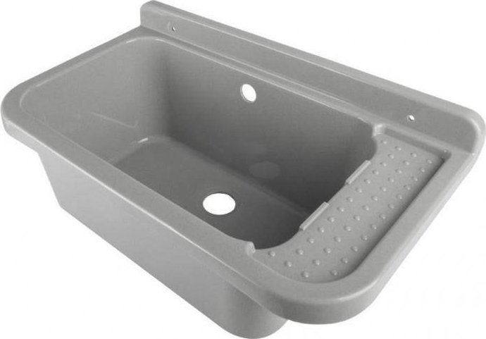 Zlewozmywak Hydroland 1-komorowy gospodarczy 60 x 34cm (ZLEW.60.SZ)