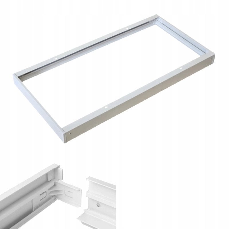 Rama montażowa do panelu led 600x300x44 zatrzaskowa aluminium biała EC20200