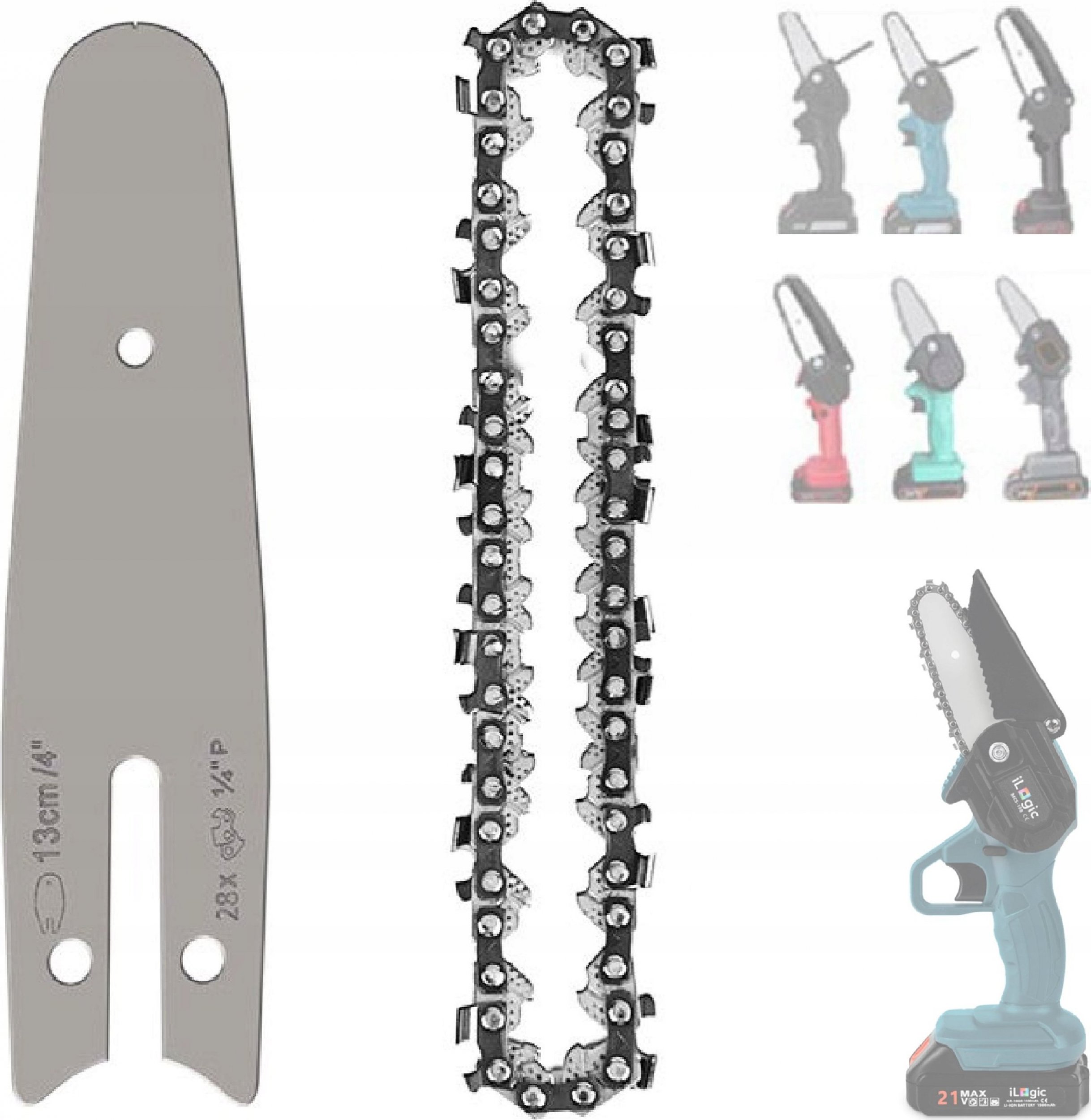 iLogic PROWADNICA + ŁAŃCUCH DO PIŁY 4" PILARKI 1/4