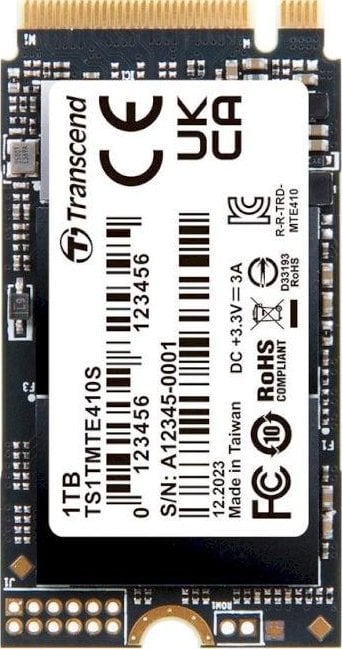 Dysk SSD Transcend 410S 1TB M.2 2242 PCI-E x4 Gen4 NVMe (TS1TMTE410S)