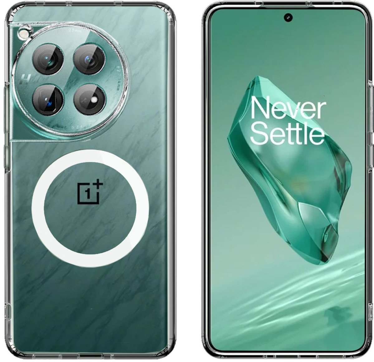 Etui Magnetyczne Magsafe TPUacrylic do OnePlus 12, Przezroczyste