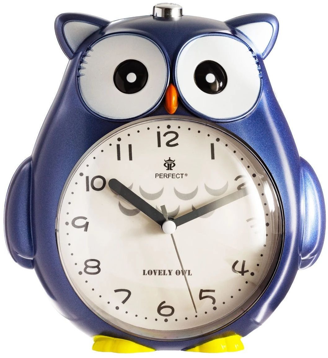 Perfect Budzik BB13001 sowa dziecięca duża cicha mechanizm melodie 15 cm