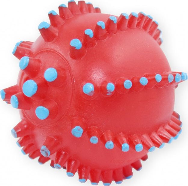 Aqua Nova PETNOVA PILKA NAJEZONA Z WYPUSTKAMI 10,5CM CZERW.VIN-DENTBALL-RE 3146