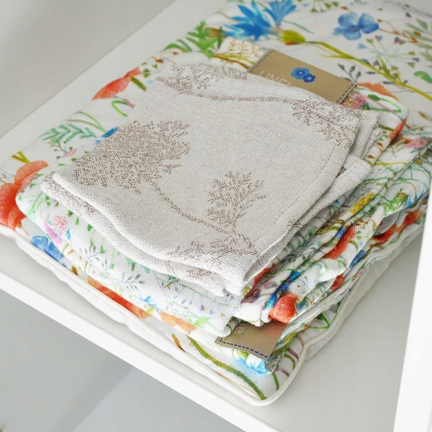 Texpol 90474-PIELUSZKA BAMBUSOWO-LNIANA 30X30 CM-ŻAKARD DZIKI KOPER