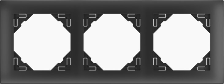 Efapel Efapel Aquarella ramka 3-krotna czarny 90930 KPM