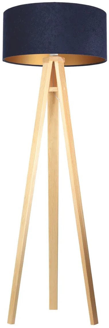 Lampa stojąca HOME 50 granatowa/złoty/sosna BPS KONCEPT