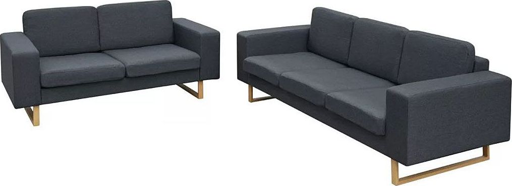 Elior Zestaw wypoczynkowy Williams 2+3 - Ciemnoszary