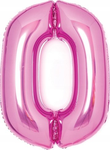AMSCAN Balon foliowy Cyfra 0 różowa 47x66cm N26 zapakowany 9914040