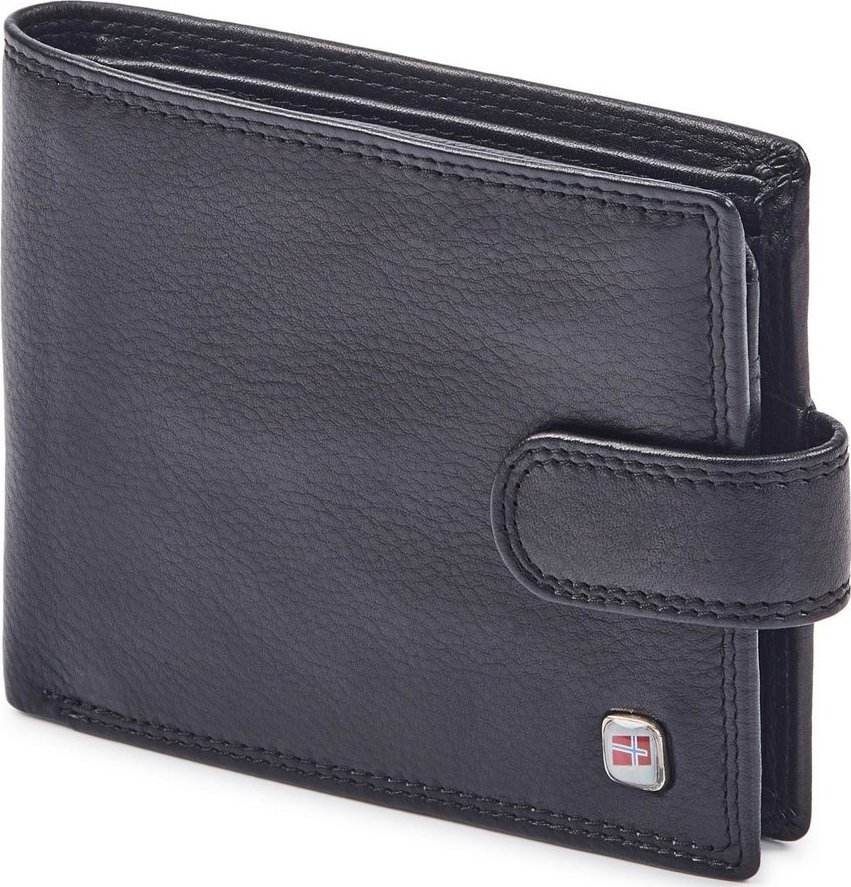 Nordee Poziomy skórzany zapinany Portfel męski Nordee NoSize