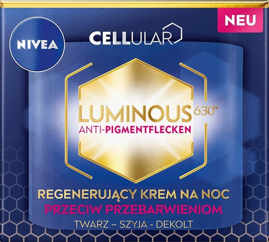 Nivea Cellular Luminous 630 Regenerujący Krem przeciw przebarwieniom na noc 50ml