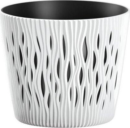 Prosperplast Doniczka SANDY ROUND - biały śr.19cm