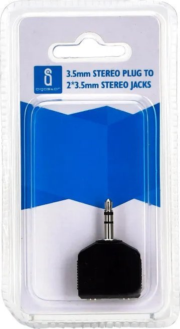 Aigostar Złącze audio/video 3.5 mm gniazdo stereo na jack stereo czarne Złącze audio/video 3.5 mm gniazdo stereo na jack stereo czarne