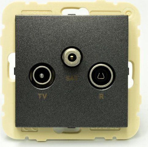 Efapel EFAPEL LOGUS90 GNIAZDO ANTENOWE KOŃCOWE SATELITARNE GRAFIT 90543 KWIS