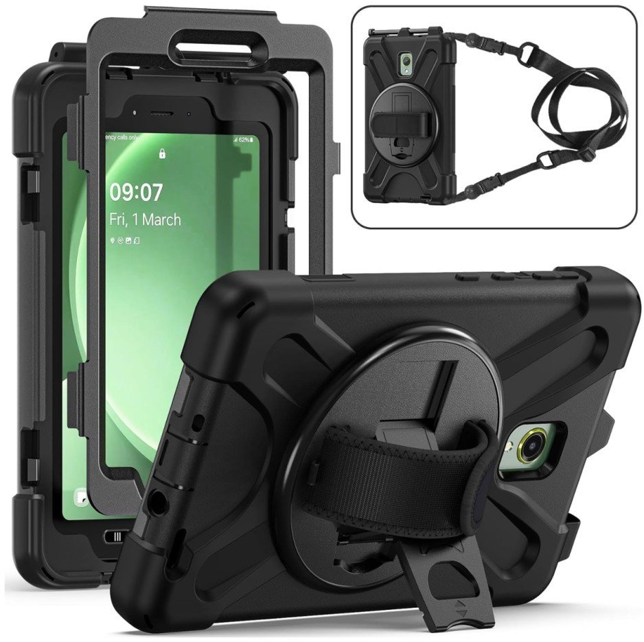 Etui pancerne z uchwytem Supero do Galaxy Tab Active 3/5, czarne