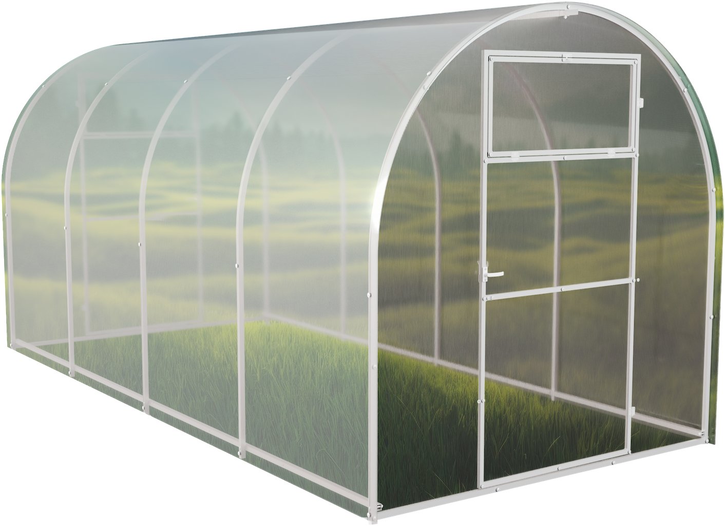 Szklarnia z poliwęglanu Tunel ogrodowy 2x6 m profile 20x20 poliwęglan 6mm