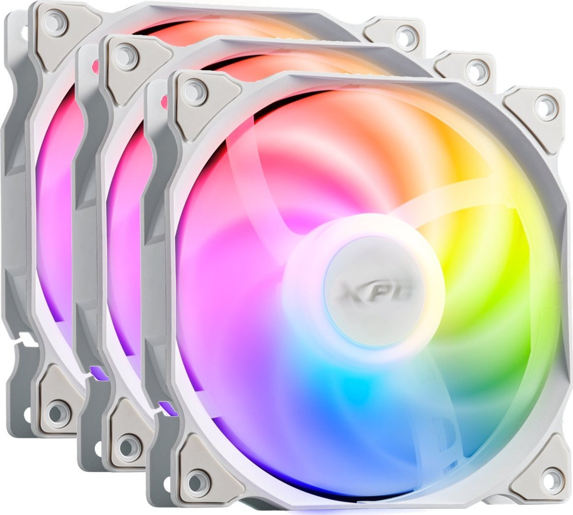 Wentylator XPG Vento 120 ARGB PWM Biały 3-pack (VENTO120ARGBPWM3C-WHCWW)
