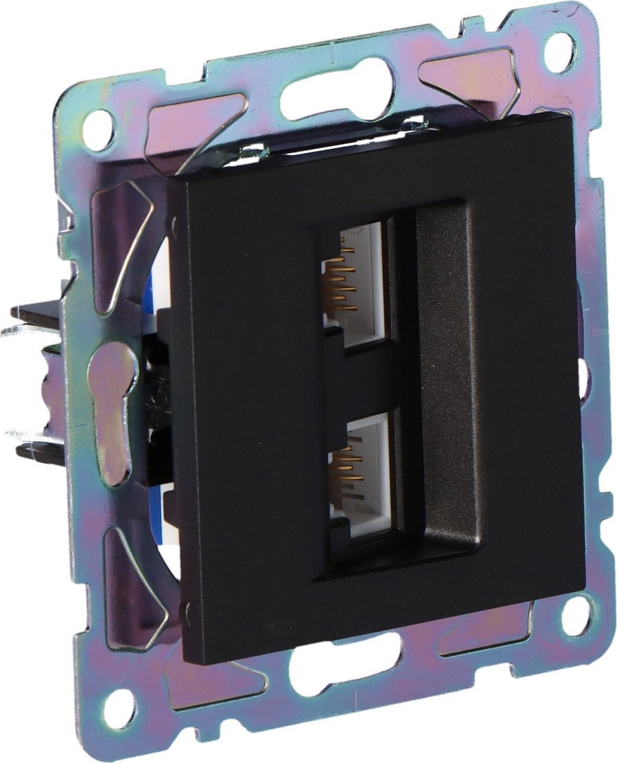 Onnline Gniazdo RJ45/RJ11, czarne, GAMA ONNLINE