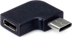 Adapter USB Value Adapter VALUE, USB 3.2 Gen 2, typ C - C, M/F, kąt 90, czarny
