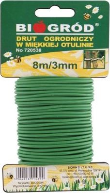 Biogród Drut ogrodniczy w miękkiej otulinie 8mx3mm (11105046)
