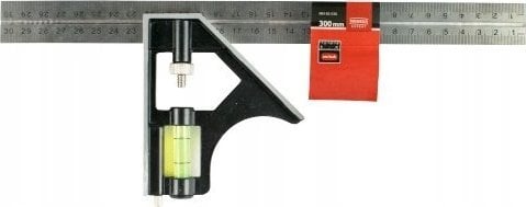 EXPERT KĄTOWNIK WIELOFUNKCYJNY 300X100 MM, PRZESUWANE RAMIĘ Z LIBELLĄ [EXPERT] - 1sz