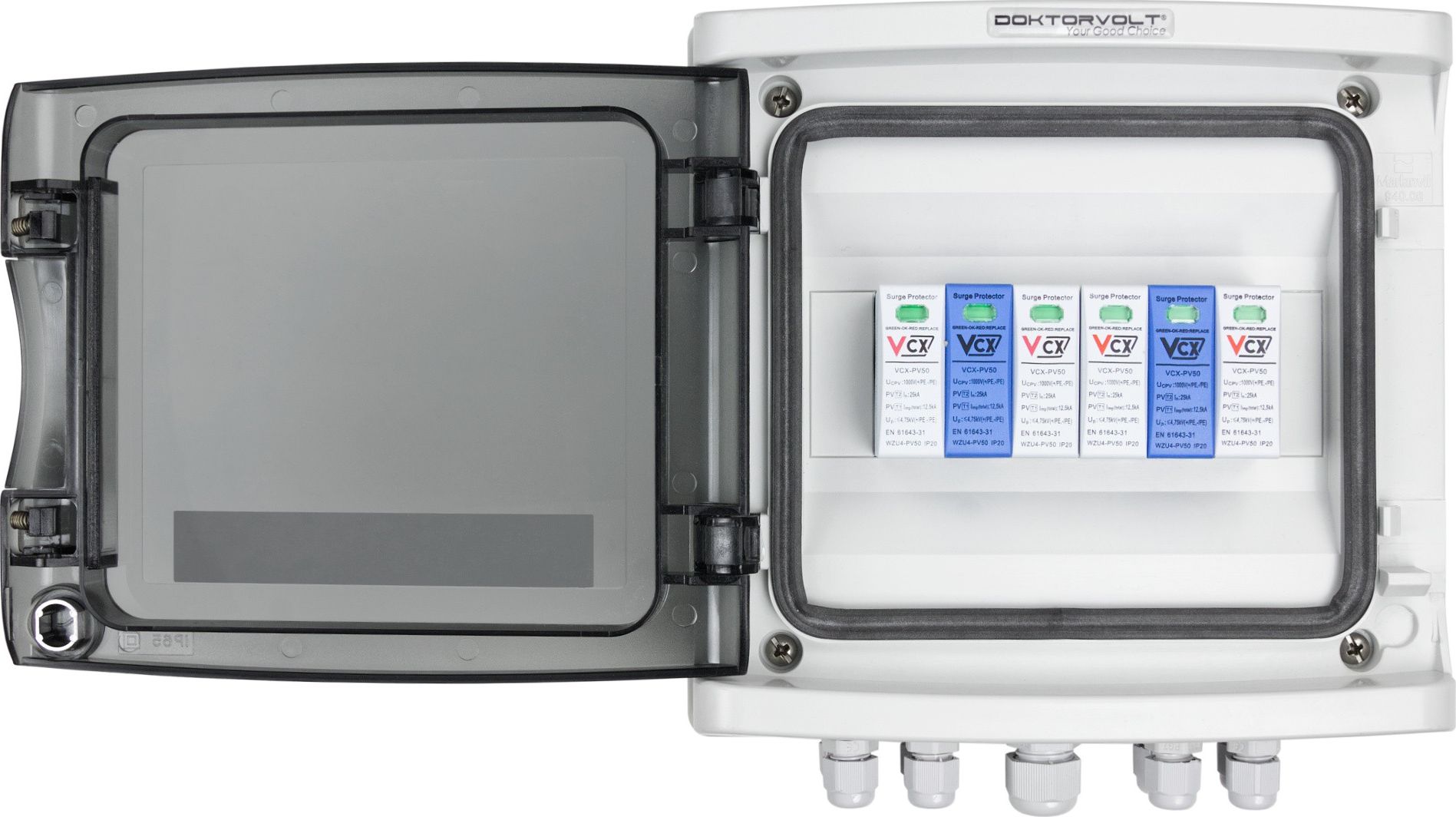 Doktorvolt Rozdzielnica PV Fotowoltaiczna Solarna 2-Stringowa DC 1000V T1 T2 PG Doktorvolt 4463