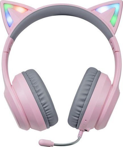 Słuchawki Foxxray Foxxray FXR-HAB-10 PK DazzleCat Low-Latency Gaming Headset Wireless Grey/Pink