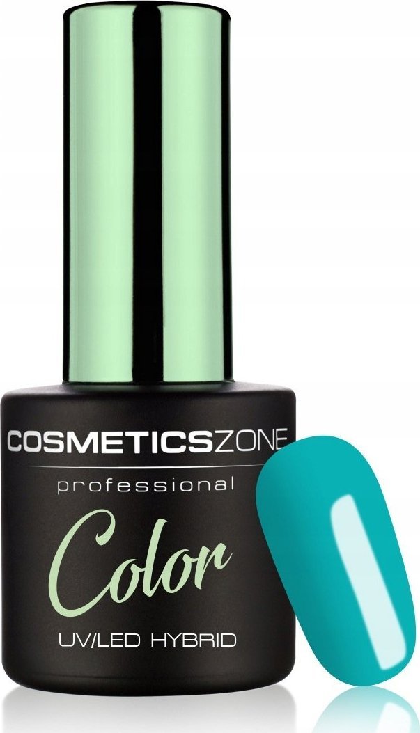 Cosmetics Zone Lakier hybrydowy hipoalergiczny turkusowy 7ml - Tropic Blue 124