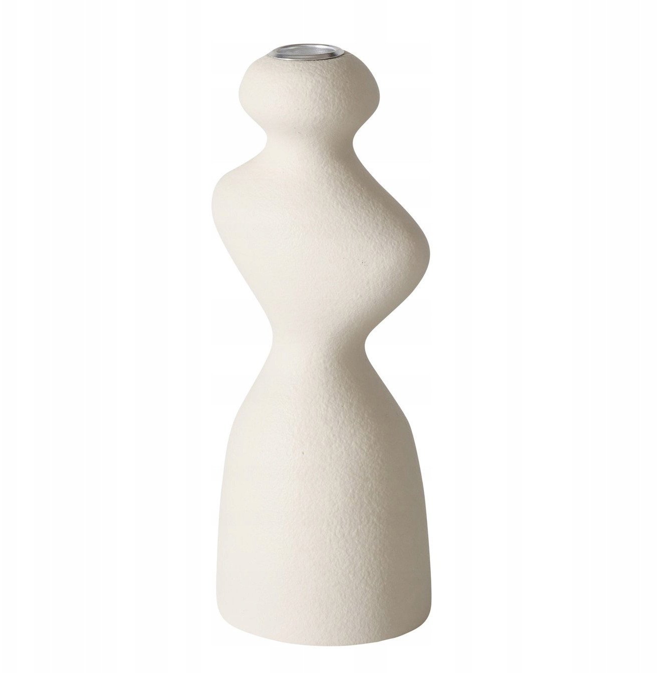 Świecznik ceramiczny o nieregularnym kształcie MORANA, 22 cm