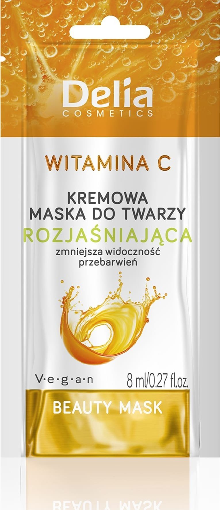 Delia DELIA Beauty Kremowa maseczka do twarzy rozjaśniająca z witaminą C 8 ml