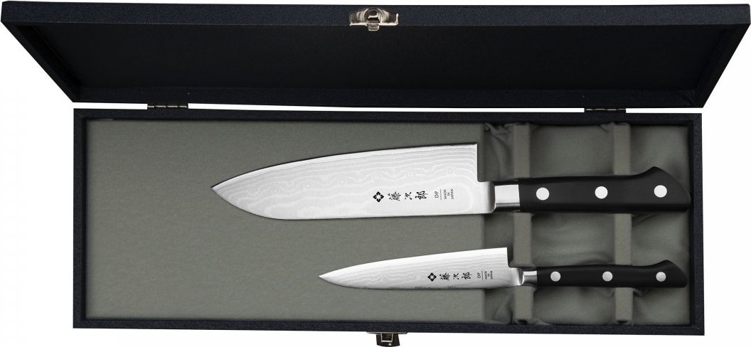 Tojiro DP37 Nóż Santoku 17 cm + Uniwersalny 12 cm