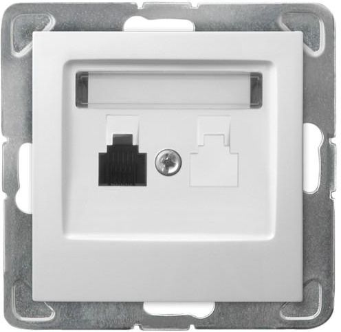 Ospel Gniazdo telefoniczne Impresja pojedyncze białe (GPT-1Y/m/00)