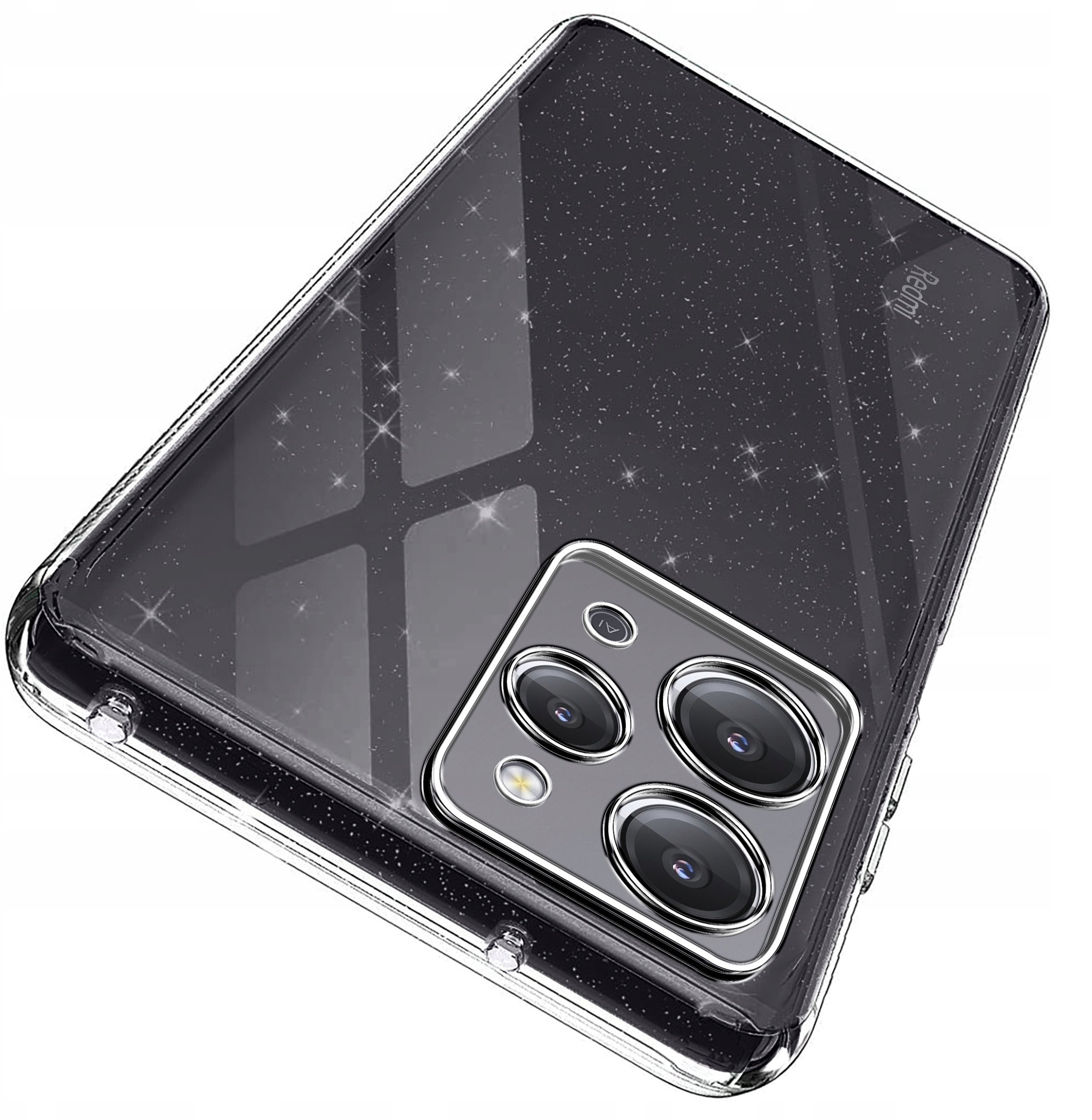 Etui do Xiaomi Redmi 12 4G SILICONE BROKAT CASE PLECKI + SZKŁO 9H