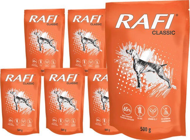 Mokra karma dla psa Rafi Classic zestaw 10 x 500 g