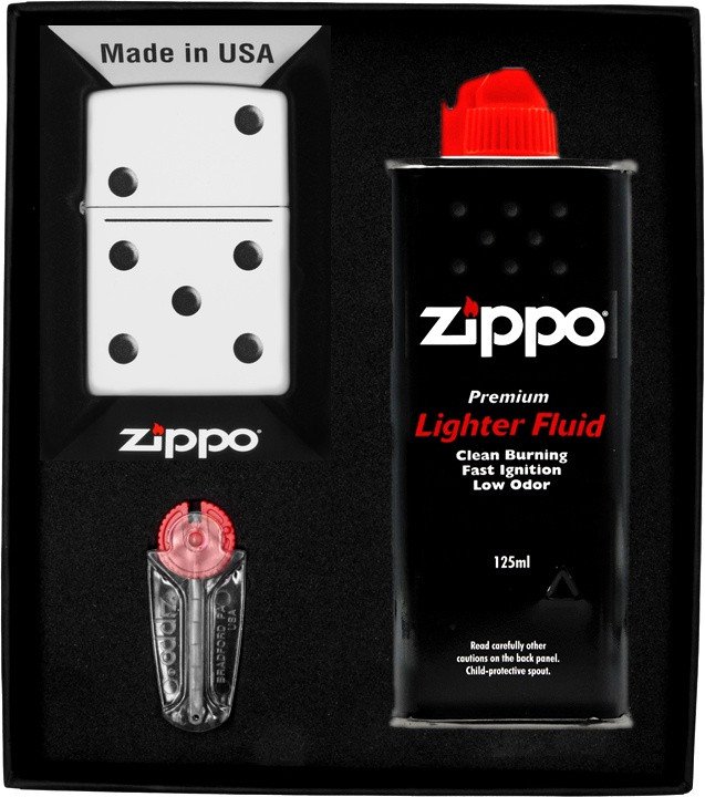 Zestaw ZIPPO Zapalniczka DOMINOS DESIGN Prezentowy No1