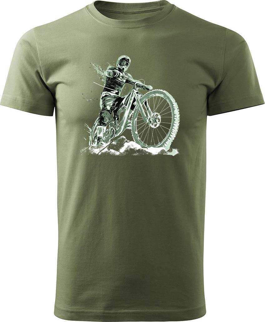 Topslang Koszulka rowerowa na rower z rowerem górskim MTB Downhill Mountain Bike męska khaki REGULAR XL