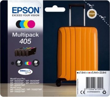 Tusz Epos EPSON C13T05G64010, Multipack, 405, Tinte czarny, cyan, magenta, żółty, do EPSON WorkForce WF-3820, WF-4820, WF-7830
