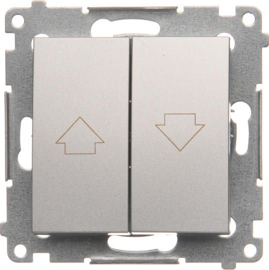 Kontakt-Simon Przycisk żaluzjowy srebrny mat - DZP1.01/43