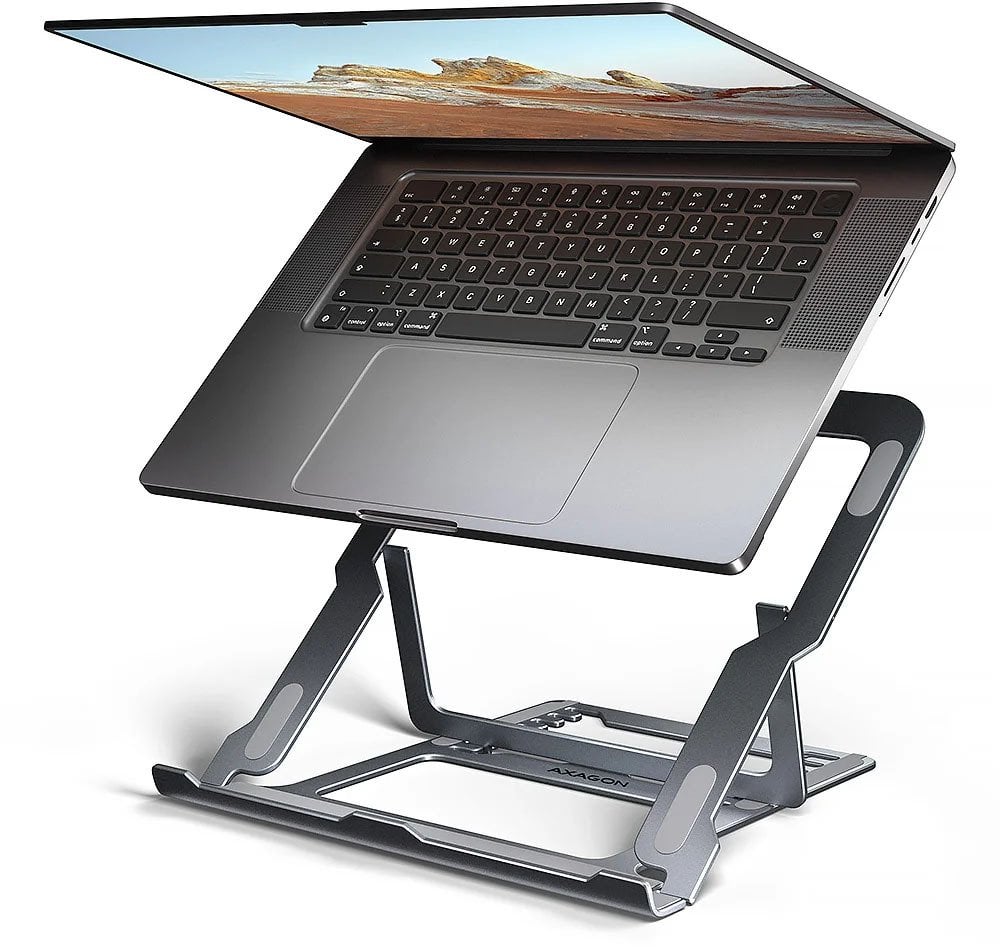 Axagon AXAGON STND-LAG Stojak na laptopa regulowany składany Aluminium - szary