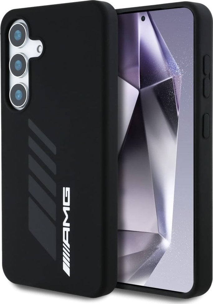 Etui AMG Oversize Rhombs MagSafe do Samsung Galaxy S25 czarny