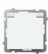 Ospel Gniazdo hermetyczne Sonata pojedyncze ecru z/u 16A IP44 z przesłonami (GPH-1RZP/md)