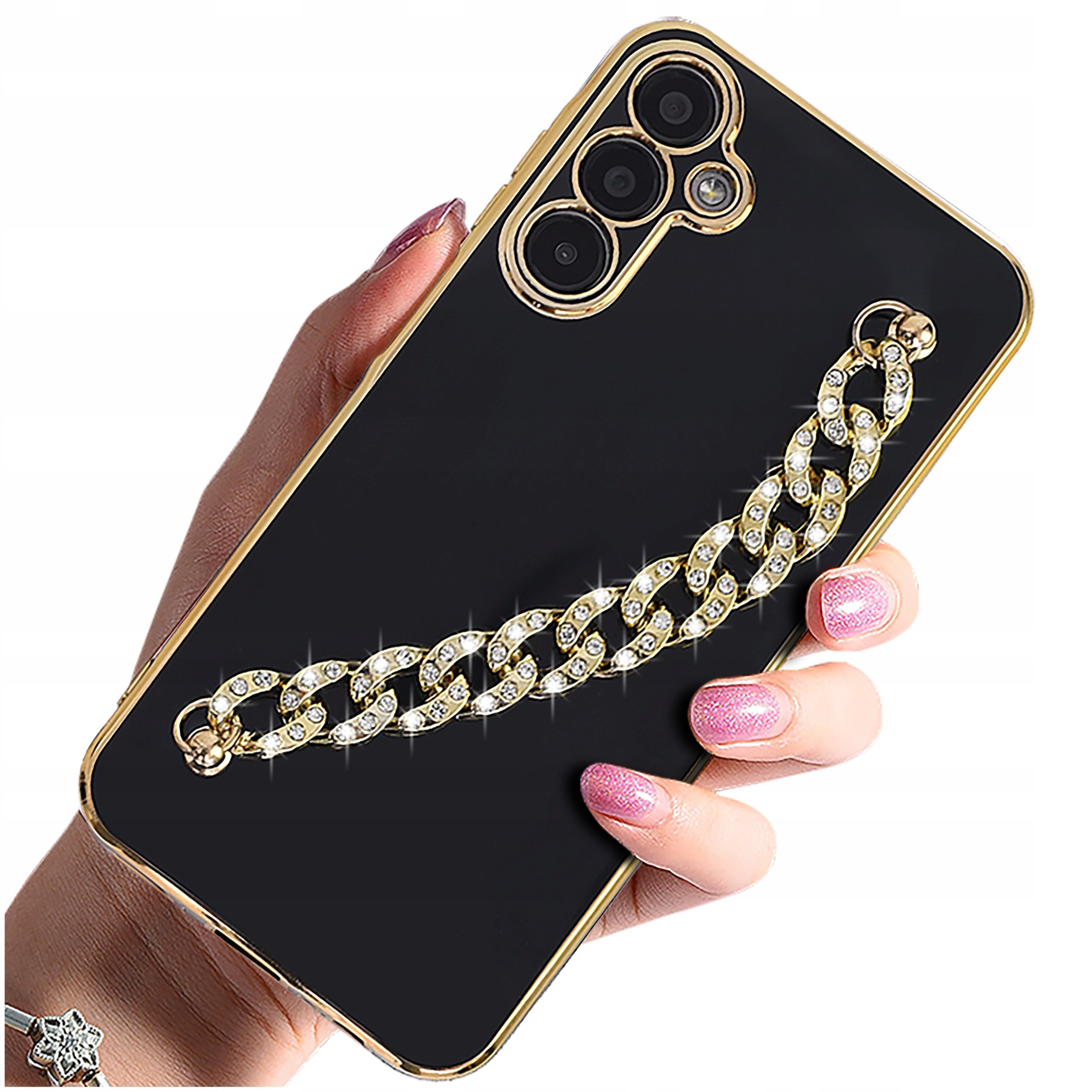 Etui do Samsung Galaxy A15 4G|A15 5G GLAMOUR GOLD CASE + SZKŁO OCHRONNE 9H