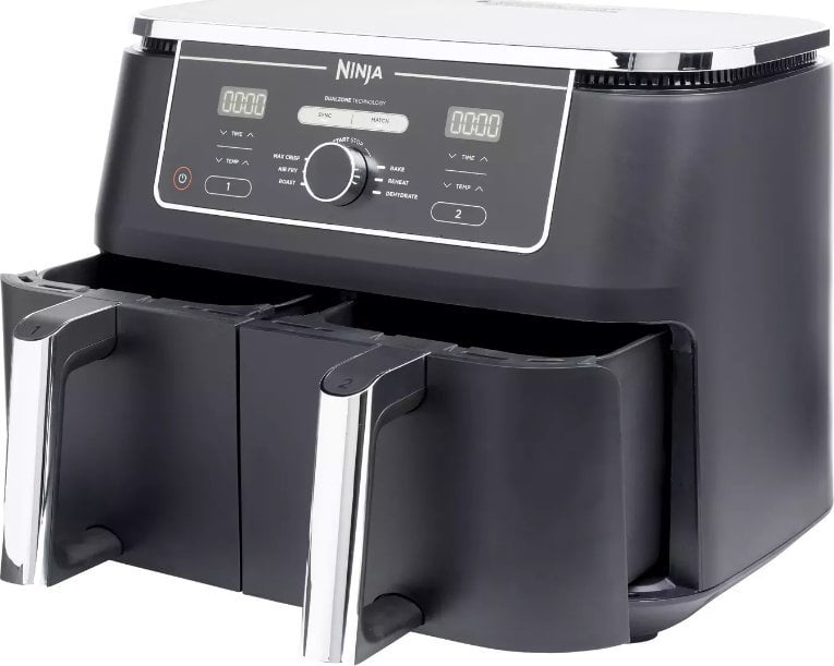 Ninja Foodi MAX dviejų zonų gruzdintuvė AF400EU, 9,5 l, Juoda