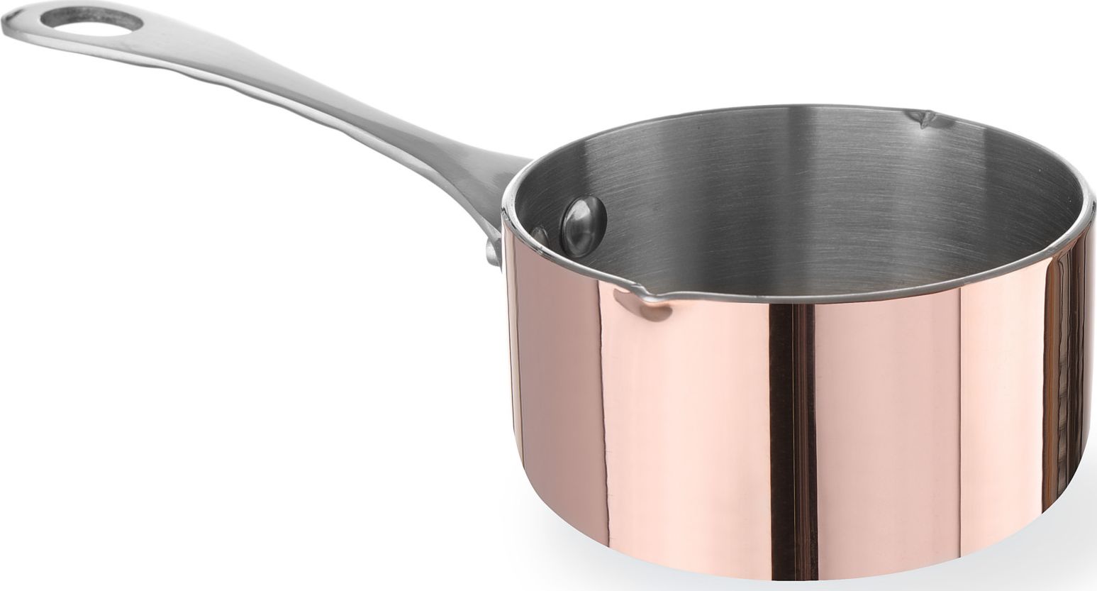 Hendi Rondel miniaturowy z dzióbkiem miedziany śr.85x(H)50mm Hendi 607039 Rondel miniaturowy z dzióbkiem miedziany śr.85x(H)50mm Hendi 607039
