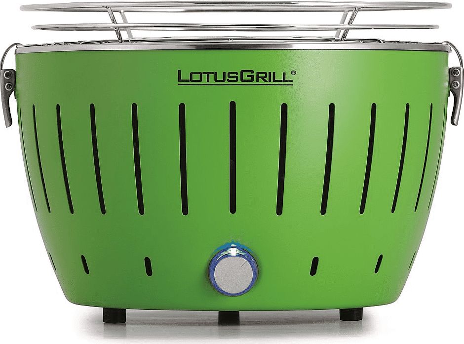 LotusGrill Grill turystyczny Węglowy Mini 26 cm x 26 cm zielony
