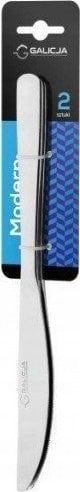 Galicja Nóż stołowy obiadowy Modern srebrny 2 sztuki